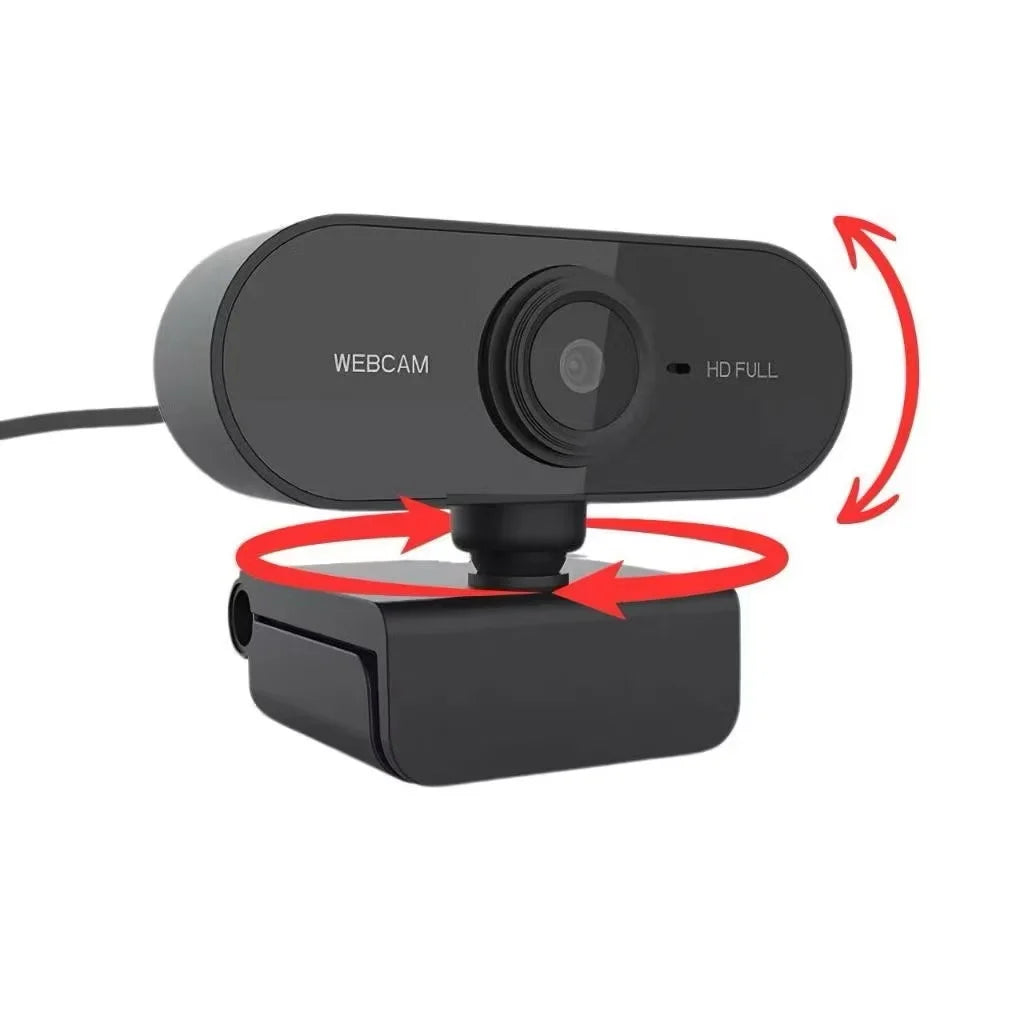 Webcam Full HD 1080p Premium - Plug & Play com Microfone Embutido