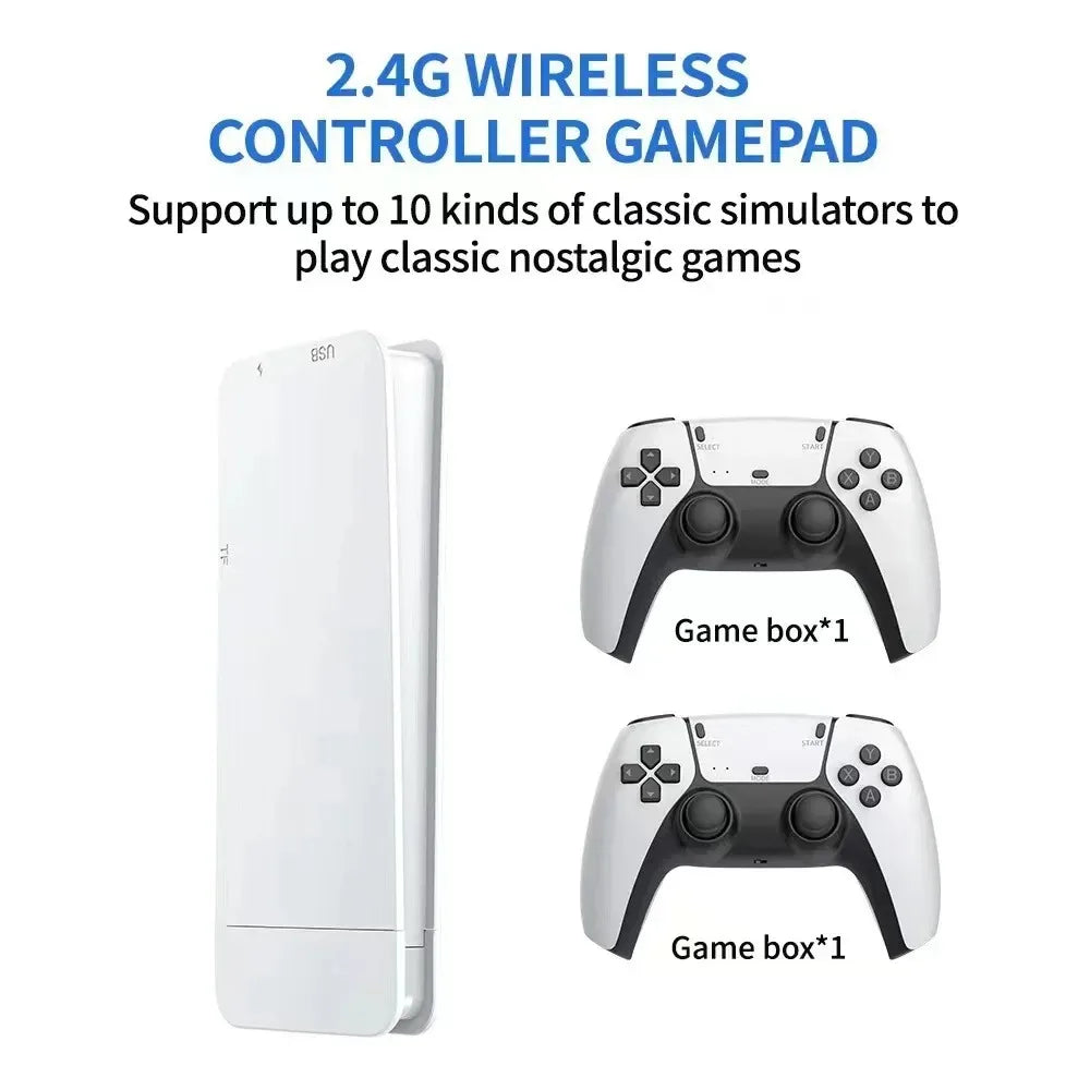 Game Stick M15 Ultra 4K - 50.000+ Jogos e 2 Controles Sem Fio