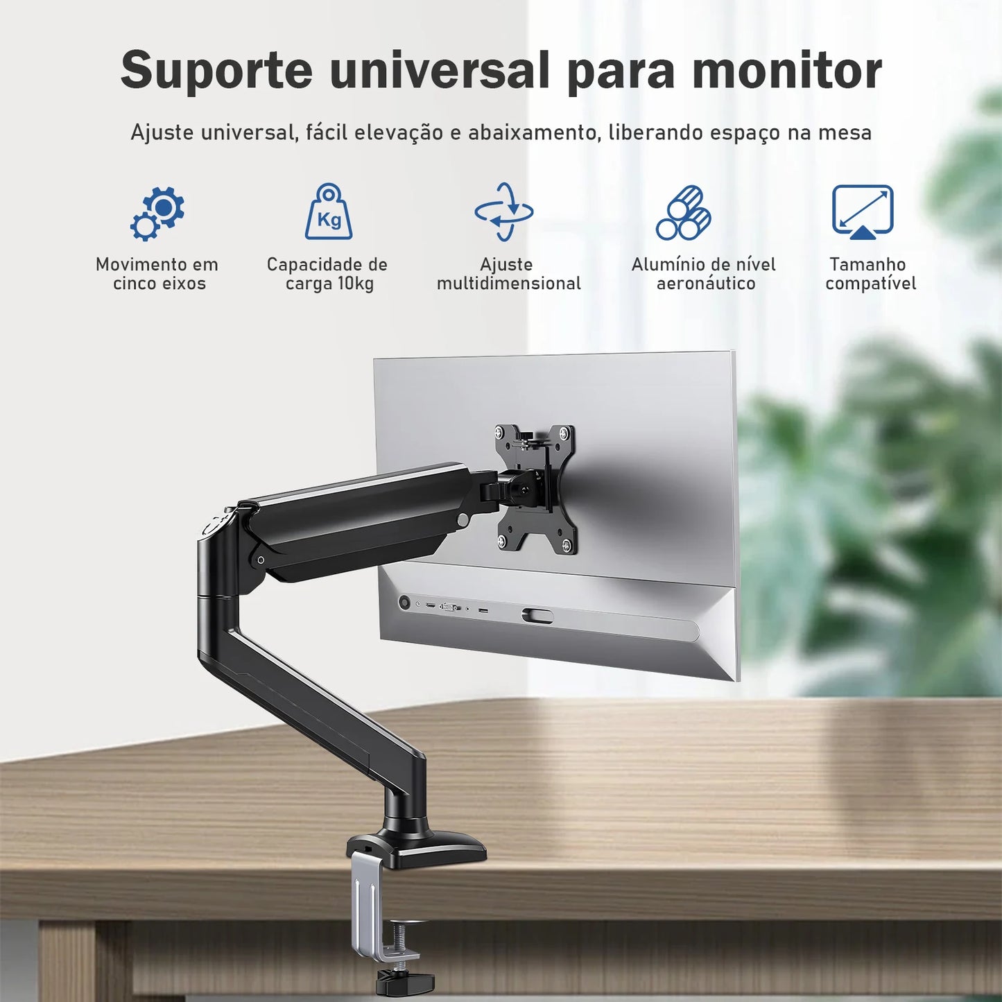 Suporte de monitor com braço articulado para mesa!