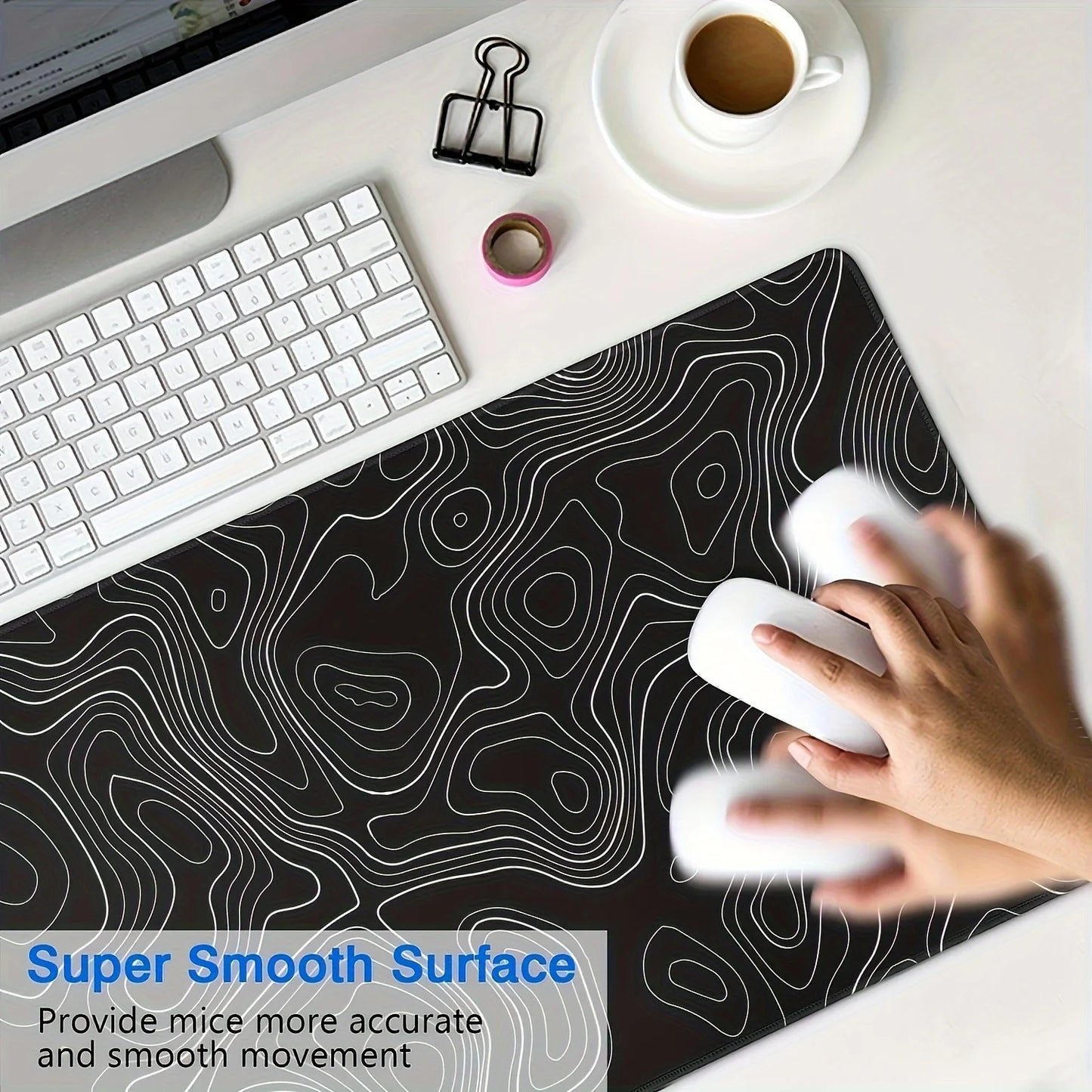 Mousepad Gamer Gigante Strata Edition - Superfície Speed e Base Antiderrapante