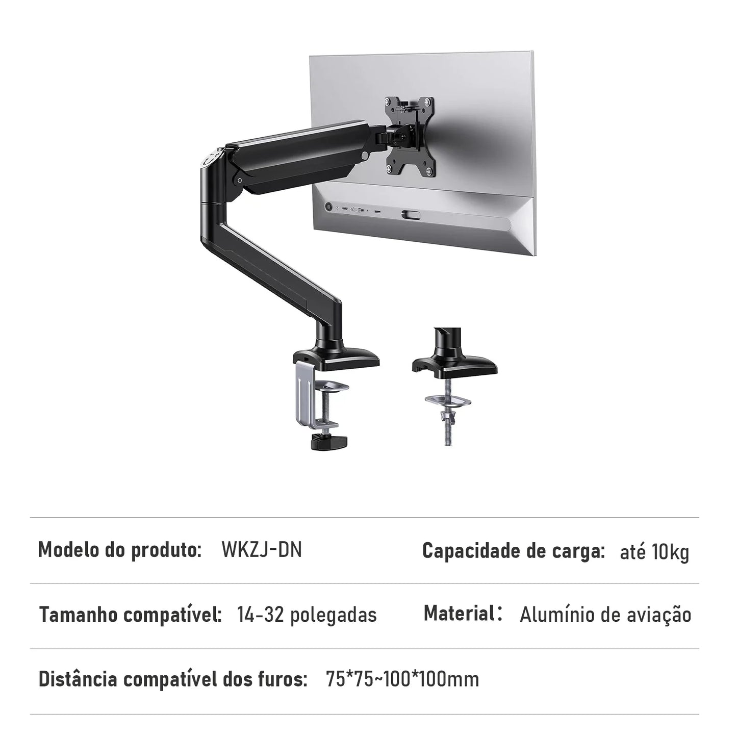 Suporte de monitor com braço articulado para mesa!